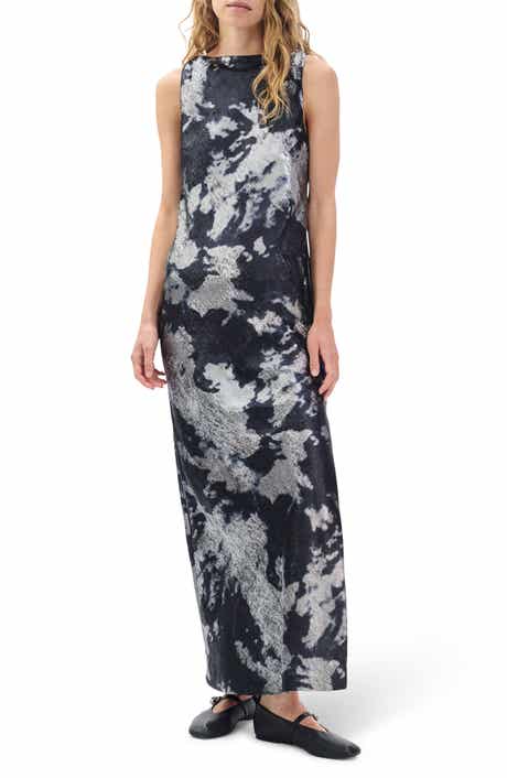 Margaret Metallic Sleeveless Maxi Dress