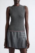 Thom Browne Merino Wool Rib Sweater Vest