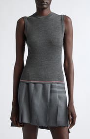 Thom Browne Merino Wool Rib Sweater Vest