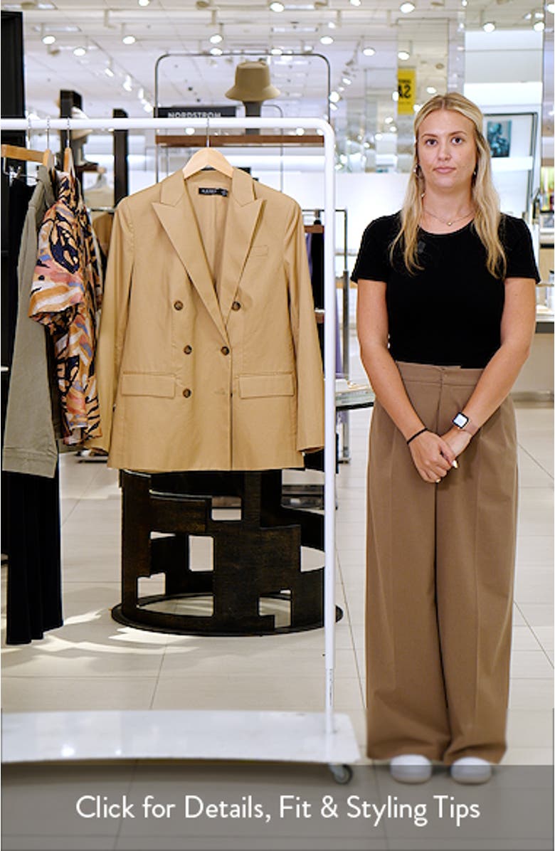 Double Breasted Cotton Twill Blazer, sales video thumbnail