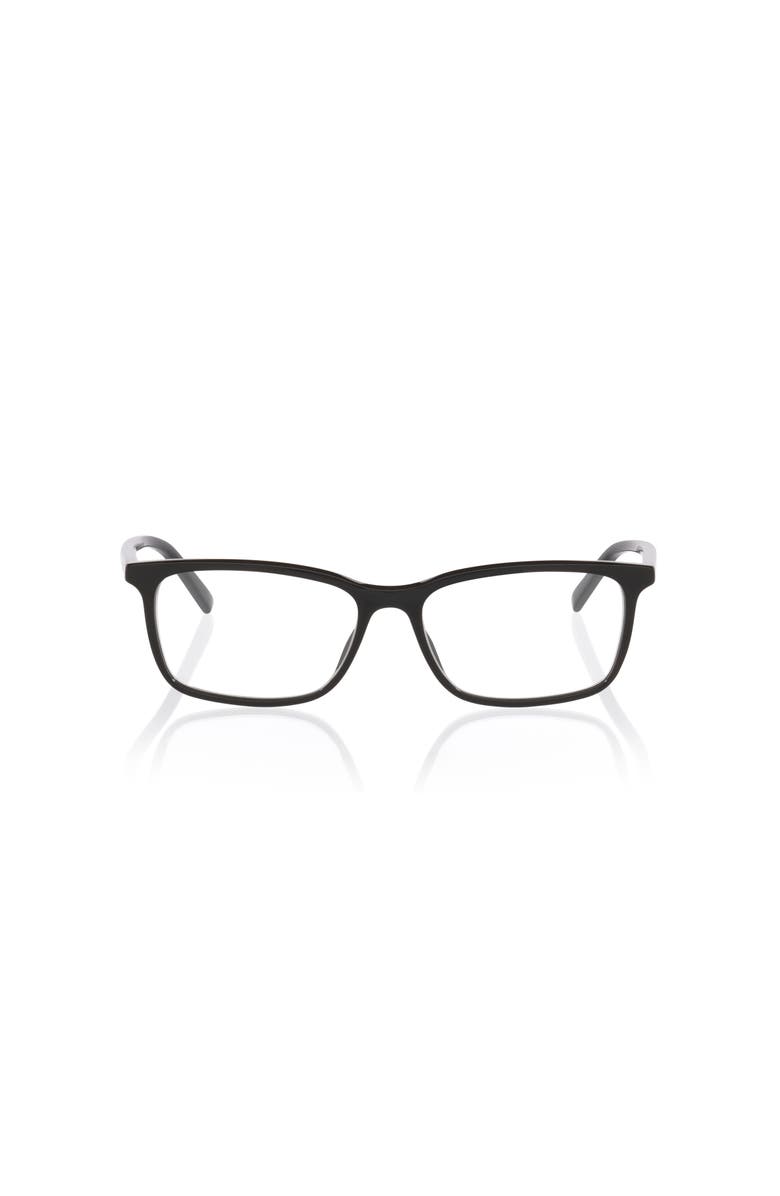 Gucci 55mm Rectangle optical glasses, Alternate, color, Black