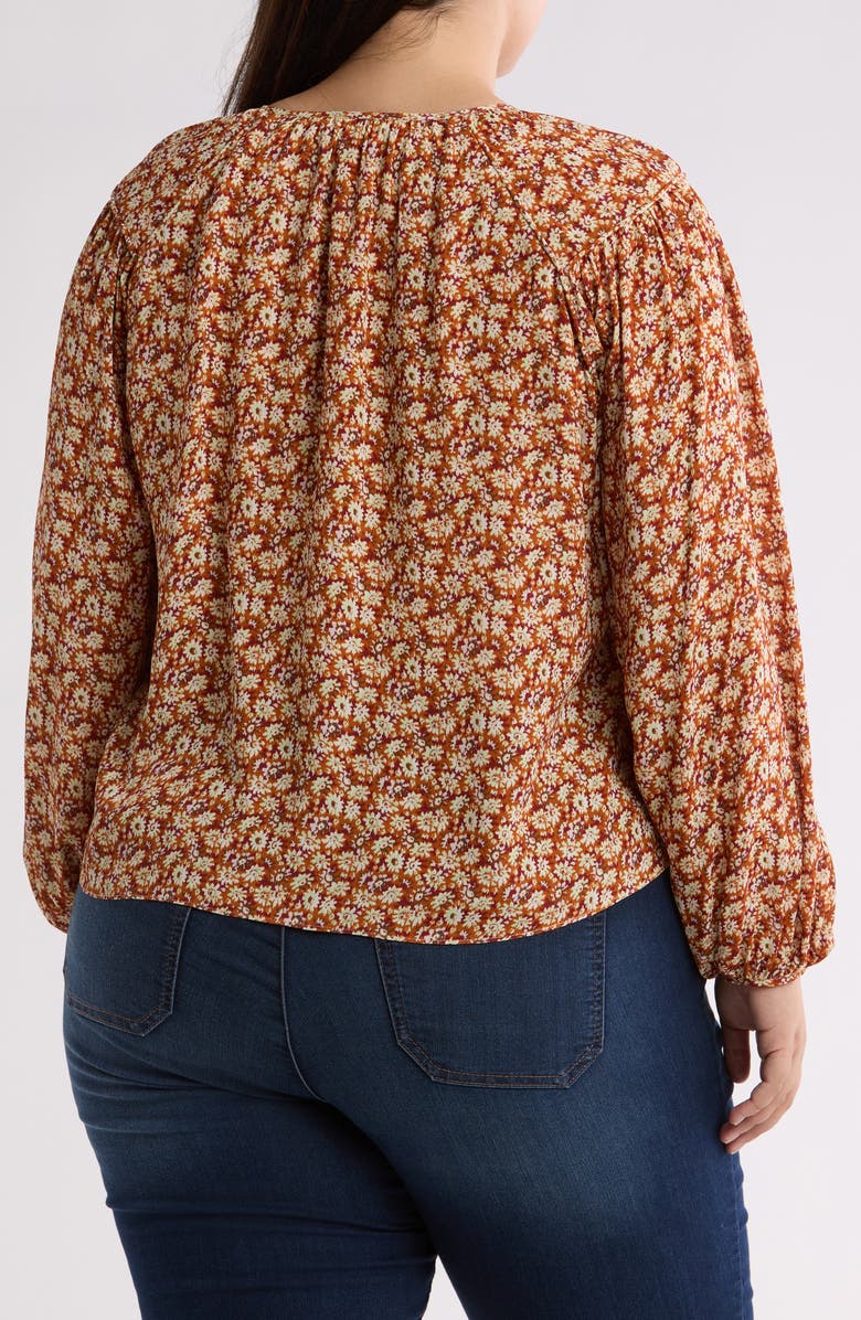 Joie Jenny Floral Woven Top, Alternate, color, Umber Multi
