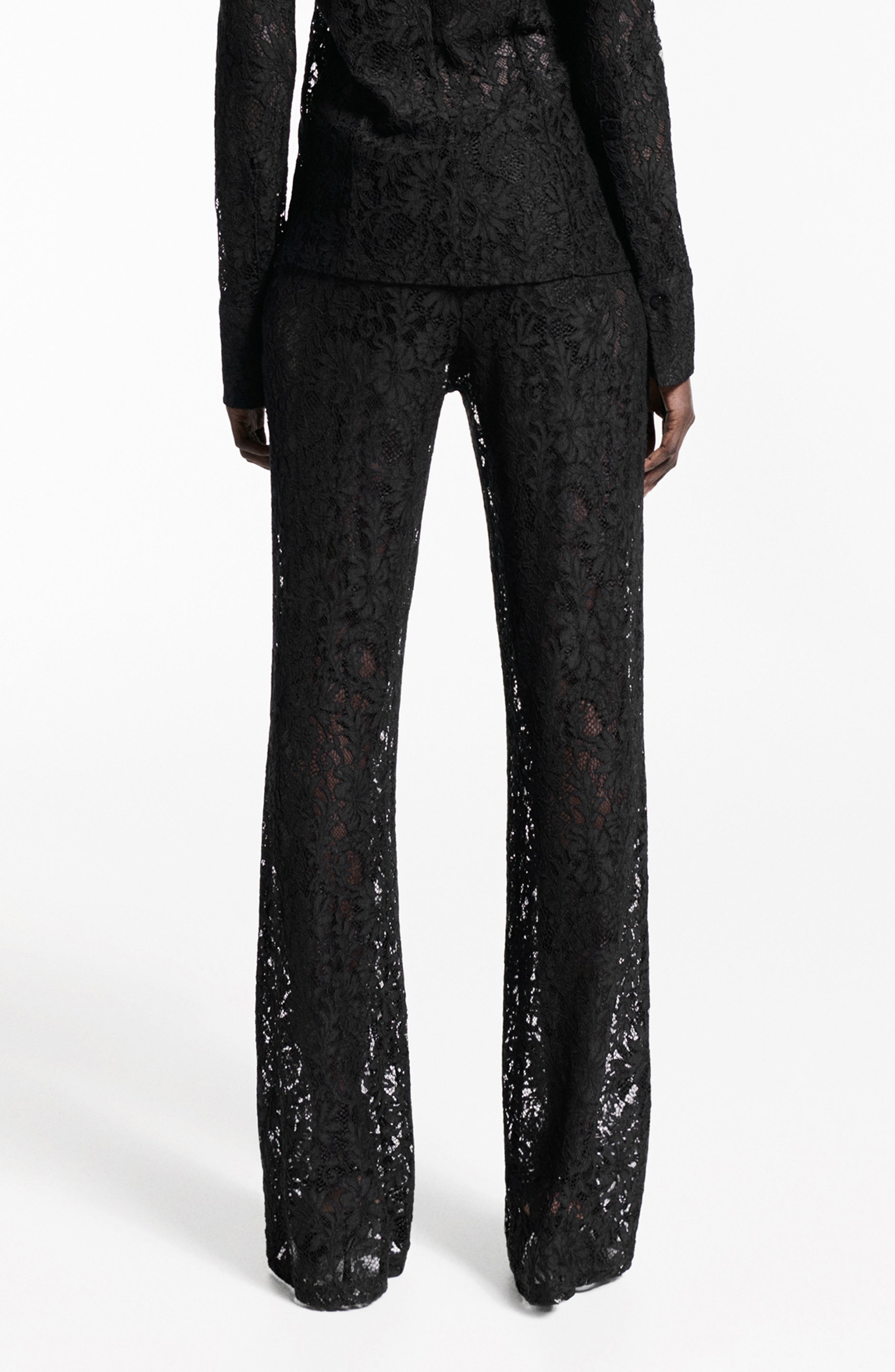 Sheer Lace Wide Leg Pants - image 2