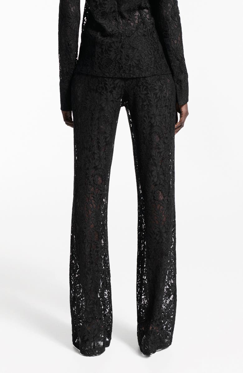 MANGO Sheer Lace Wide Leg Pants, Alternate, color,