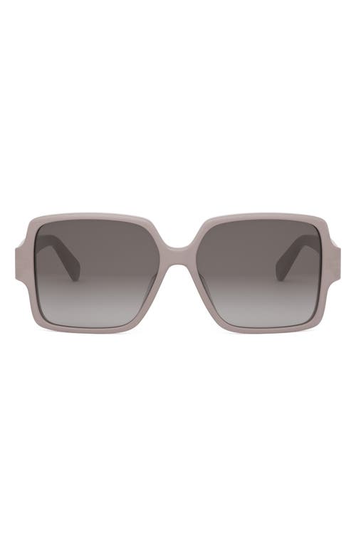 Celine Triomphe Square Acetate Sunglasses In Brown