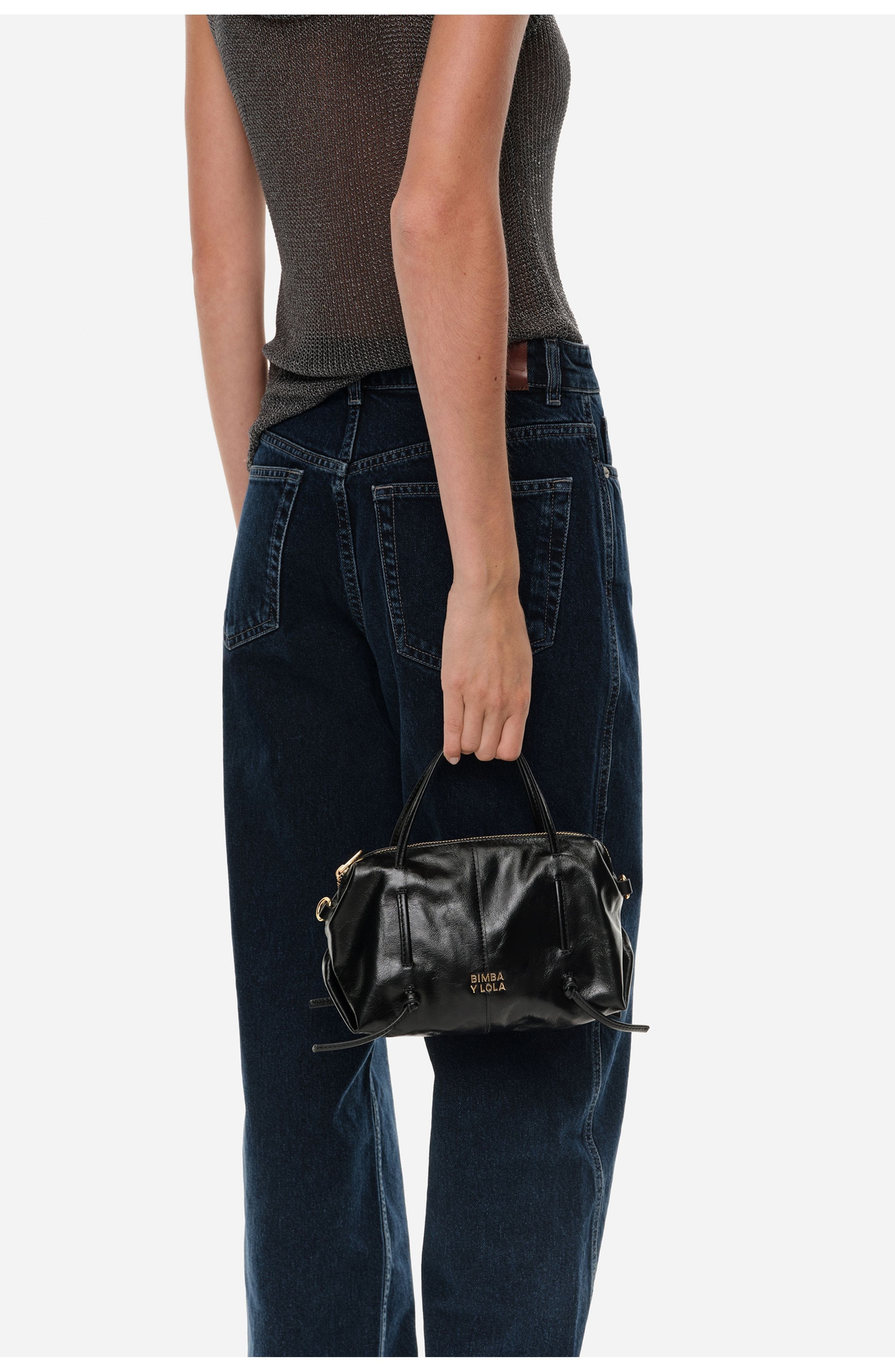 Mini Lolita Leather Bag, Alternate, color, BLACK