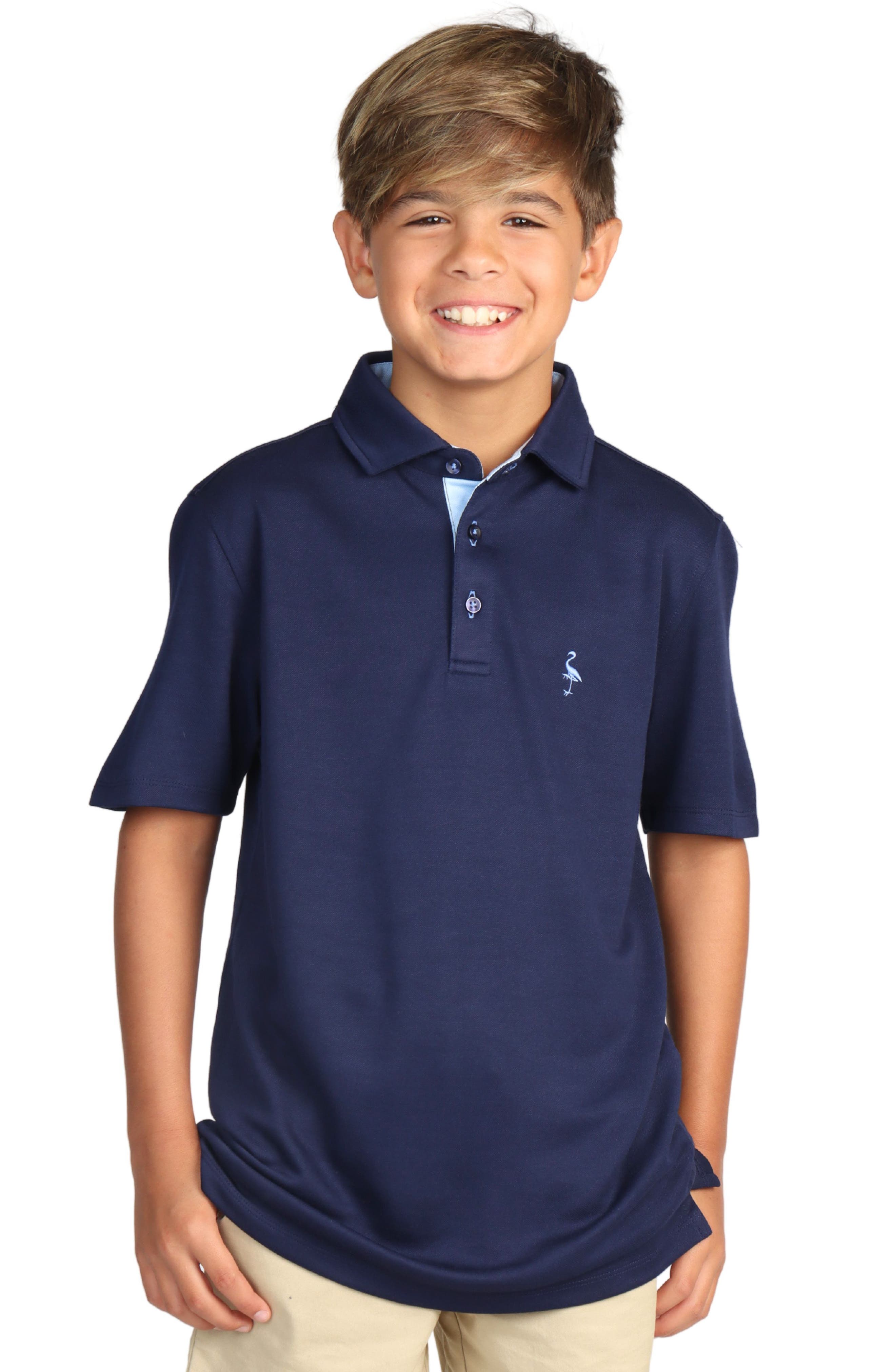 TailorByrd Kids' Solid Knit Polo