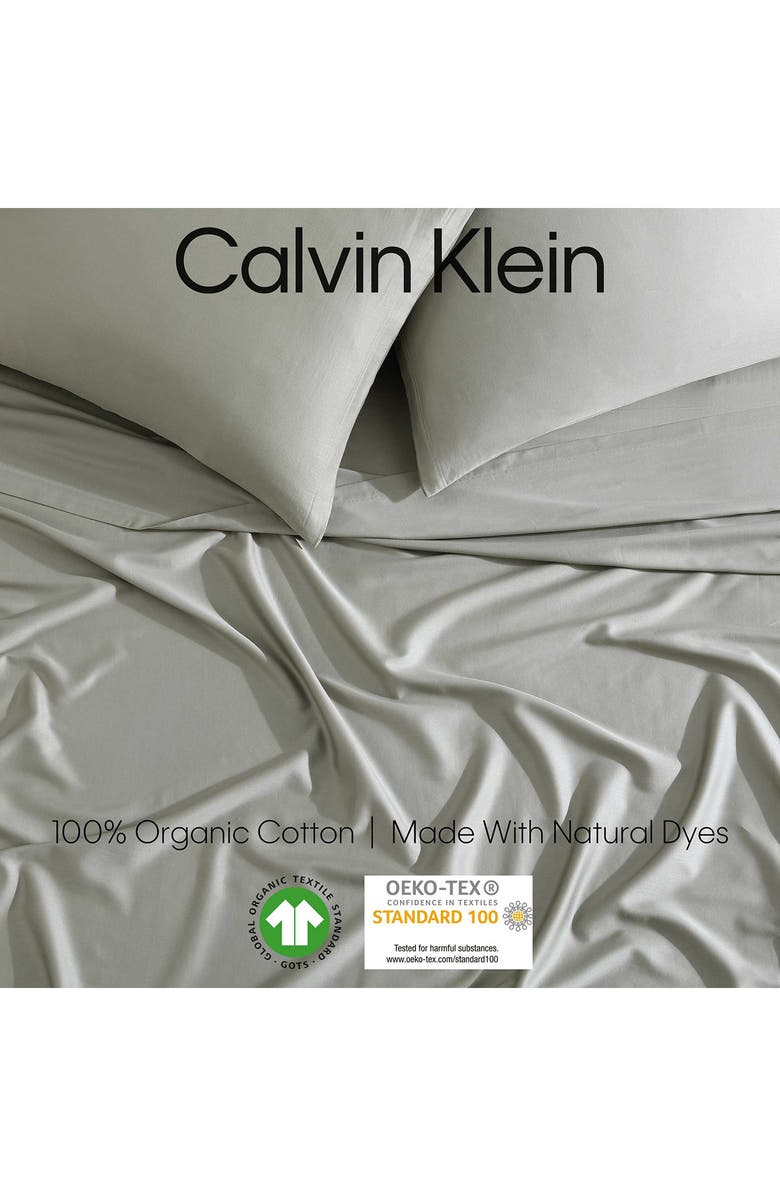 Calvin Klein Organic Earth Sheet Set, Alternate, color, Dusty Olive