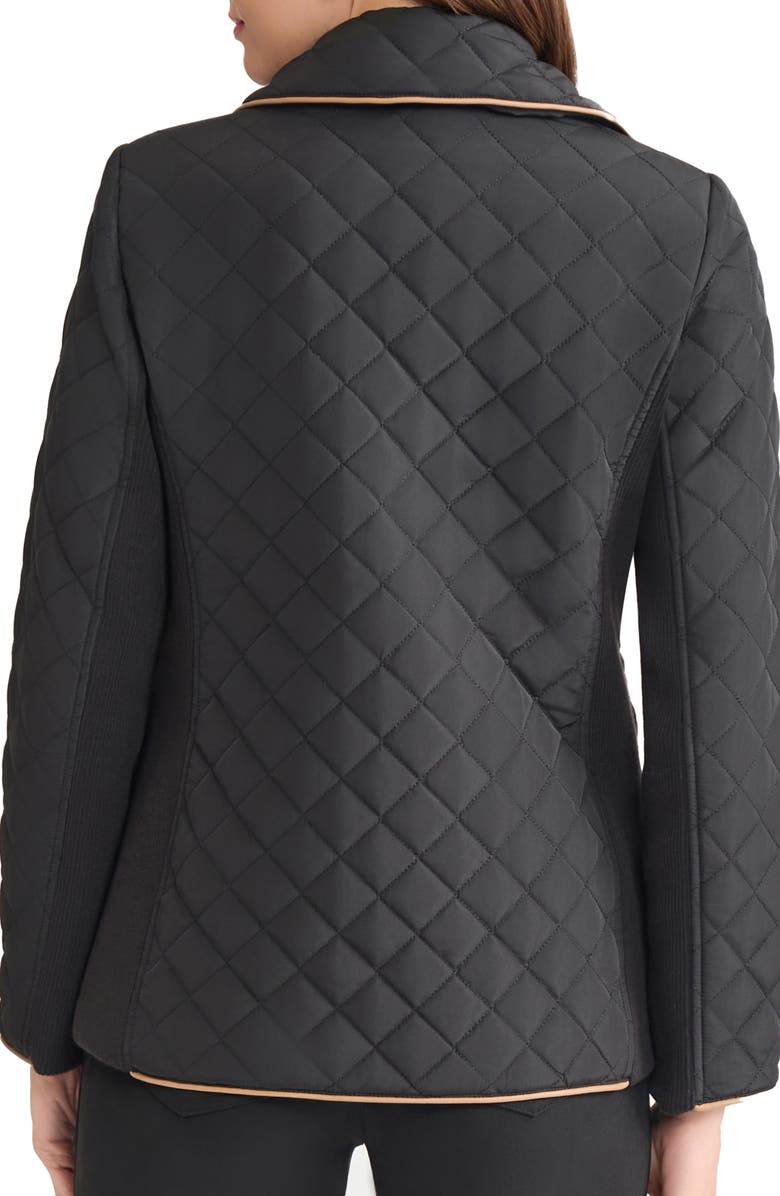 Jones New York Quilted Jacket, Alternate, color, Jones Black/ Caramel