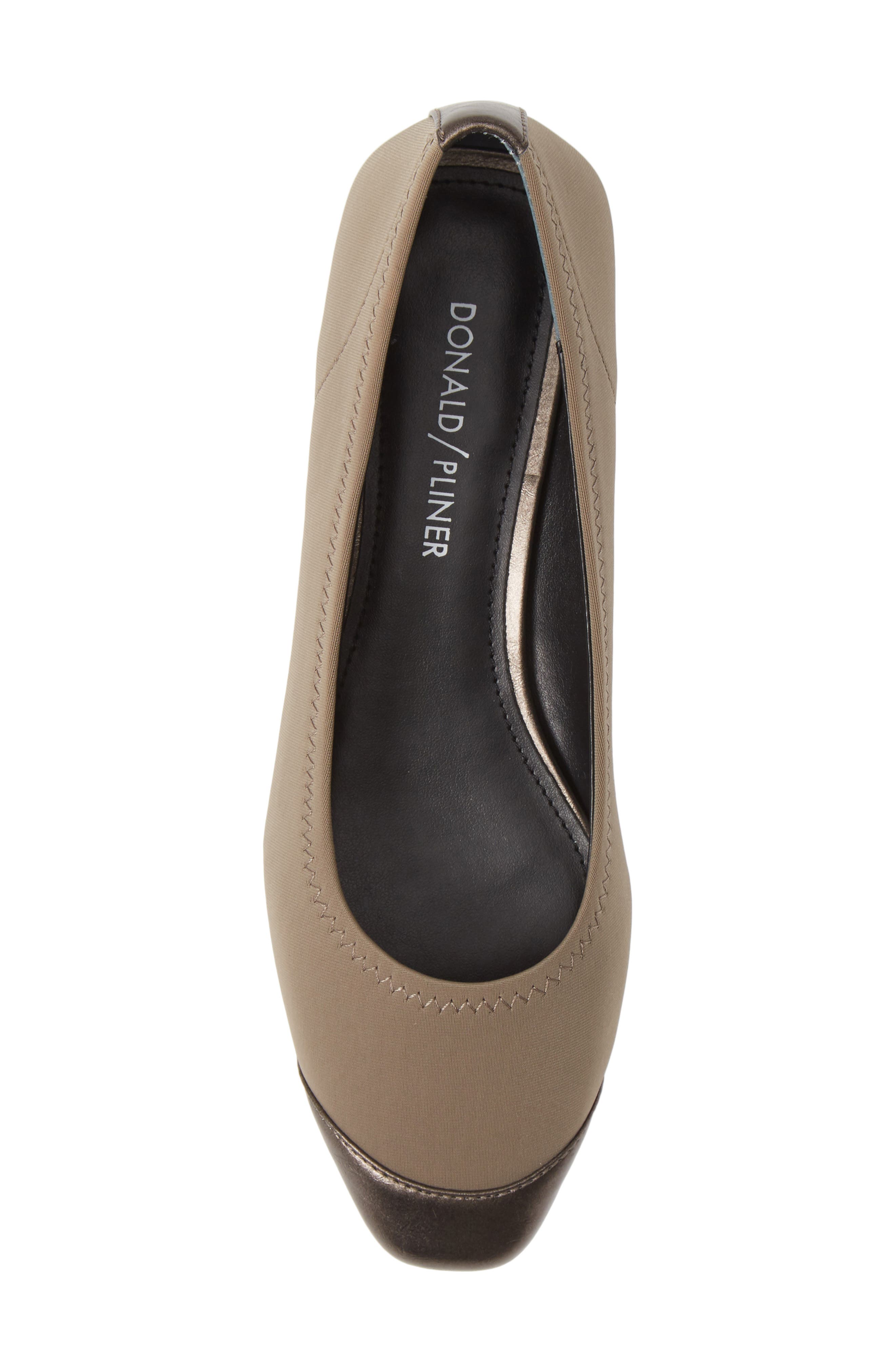 Issa Cap Toe Flat, Alternate, color, DARK TAUPE FABRIC