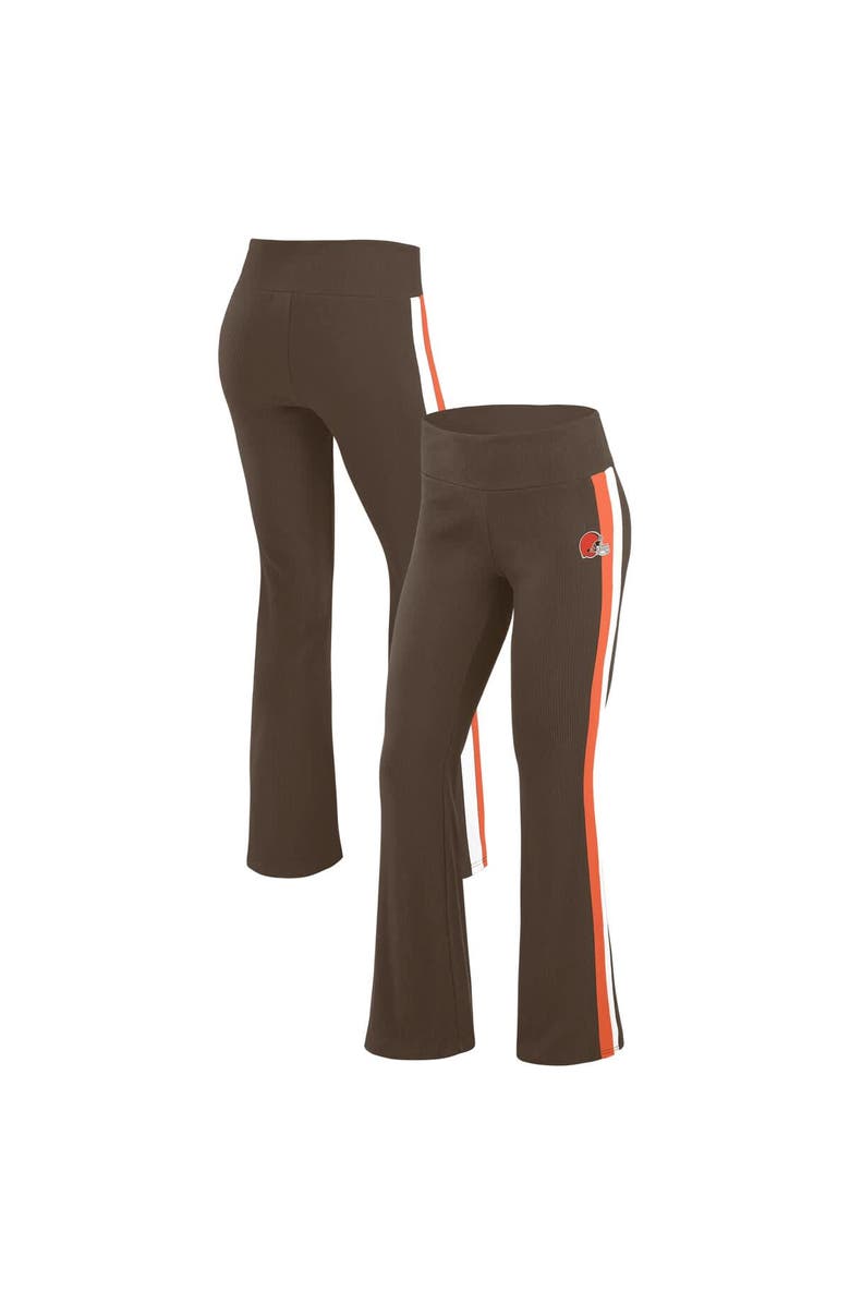 WEAR by Erin Andrews Women's WEAR by Erin Andrews Brown Cleveland Browns Yoga Pants, Main, color, 