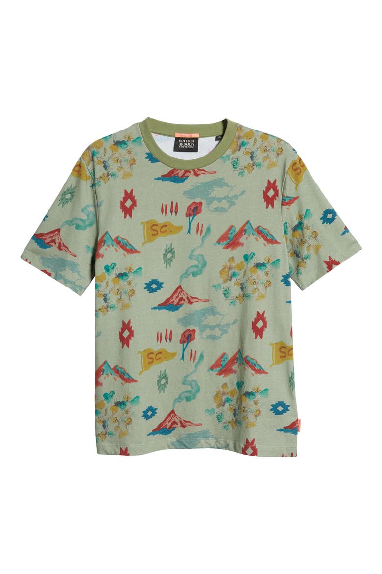 Men's Print Organic Cotton T-Shirt, Alternate, color, GREEN