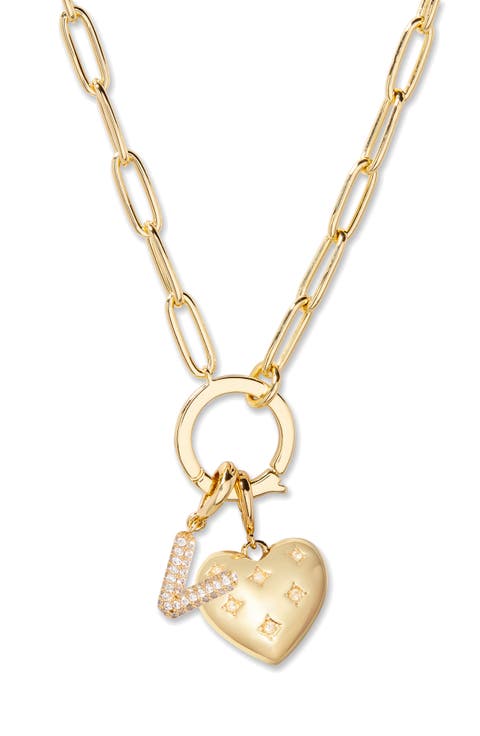 Lillian Initial Heart Charm Necklace