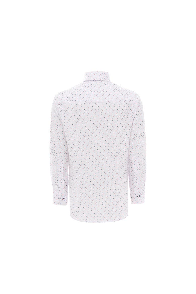 Printed Dress Shirt, Alternate, color, White