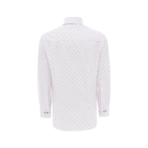 Moustache Printed Dress Shirt In White
