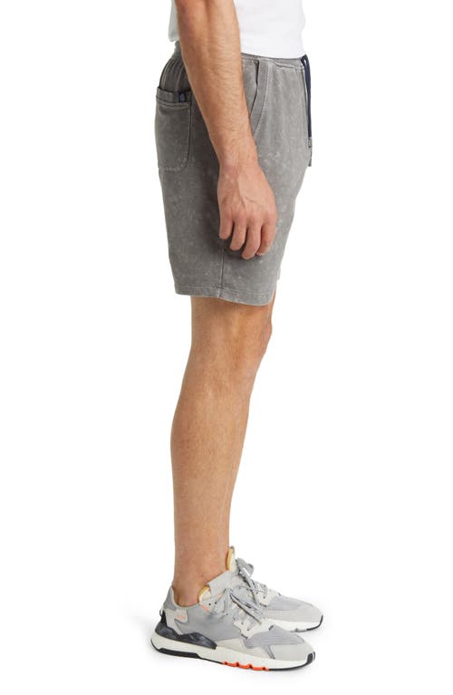 Stone Rose Acid Wash Fleece Sweat Shorts In Grey