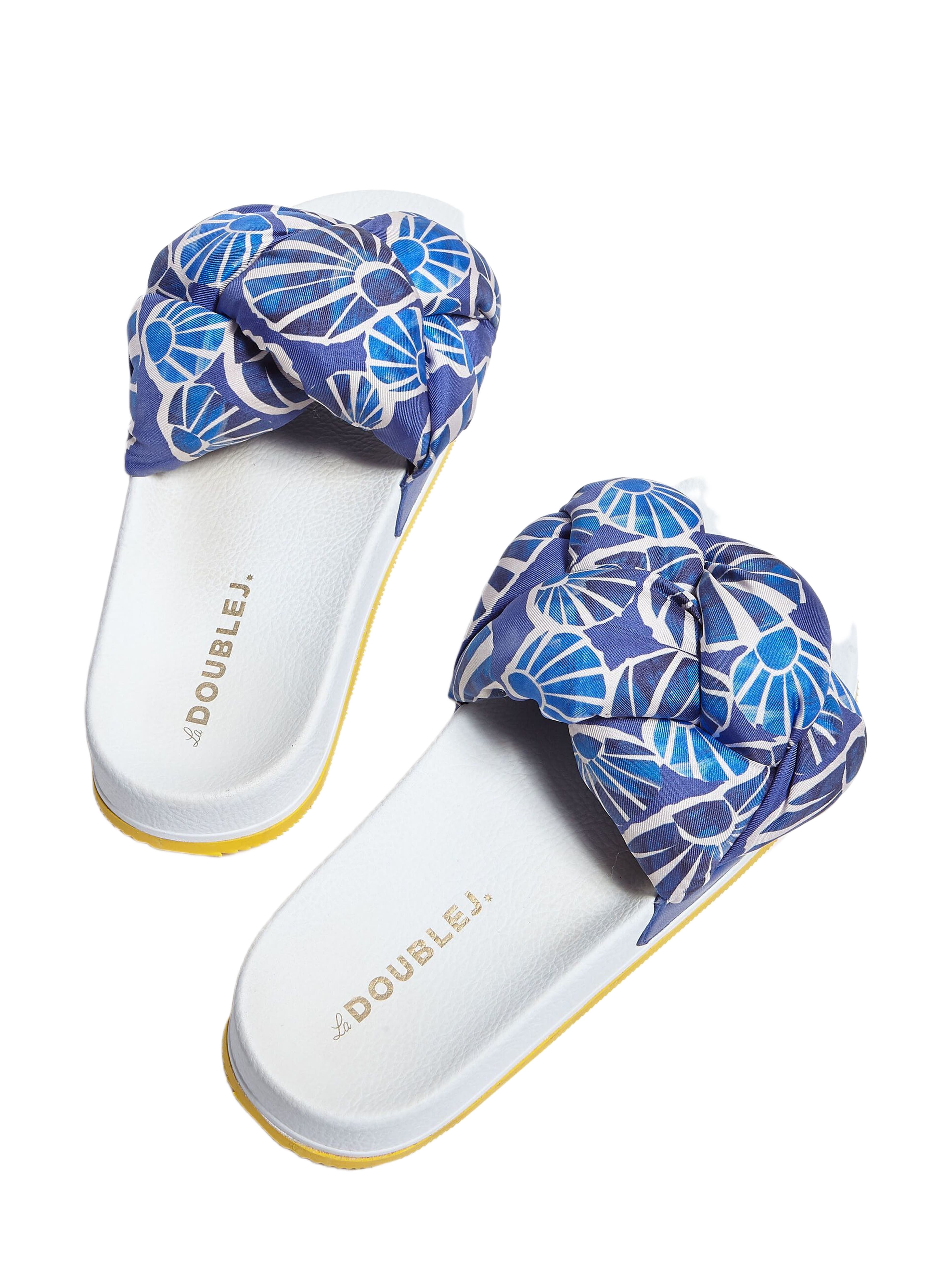 La DoubleJ Treccia Slides Conchiglie Acquamarin, Alternate, color, 