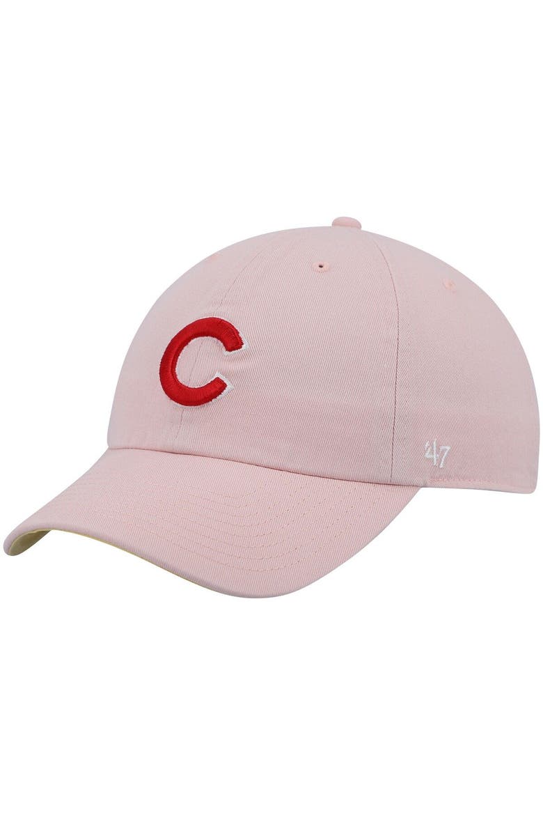 Men's '47 Pink Chicago Cubs 1990 MLB All-Star Game Double Under Clean Up Adjustable Hat, Alternate, color, Pink