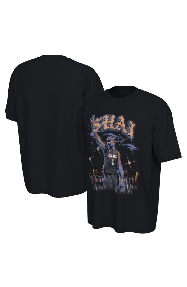 Converse Unisex Converse Shai Gilgeous-Alexander Black Oklahoma City Thunder 2025/26 City Edition Player Graphic T-Shirt, Main, color, Black