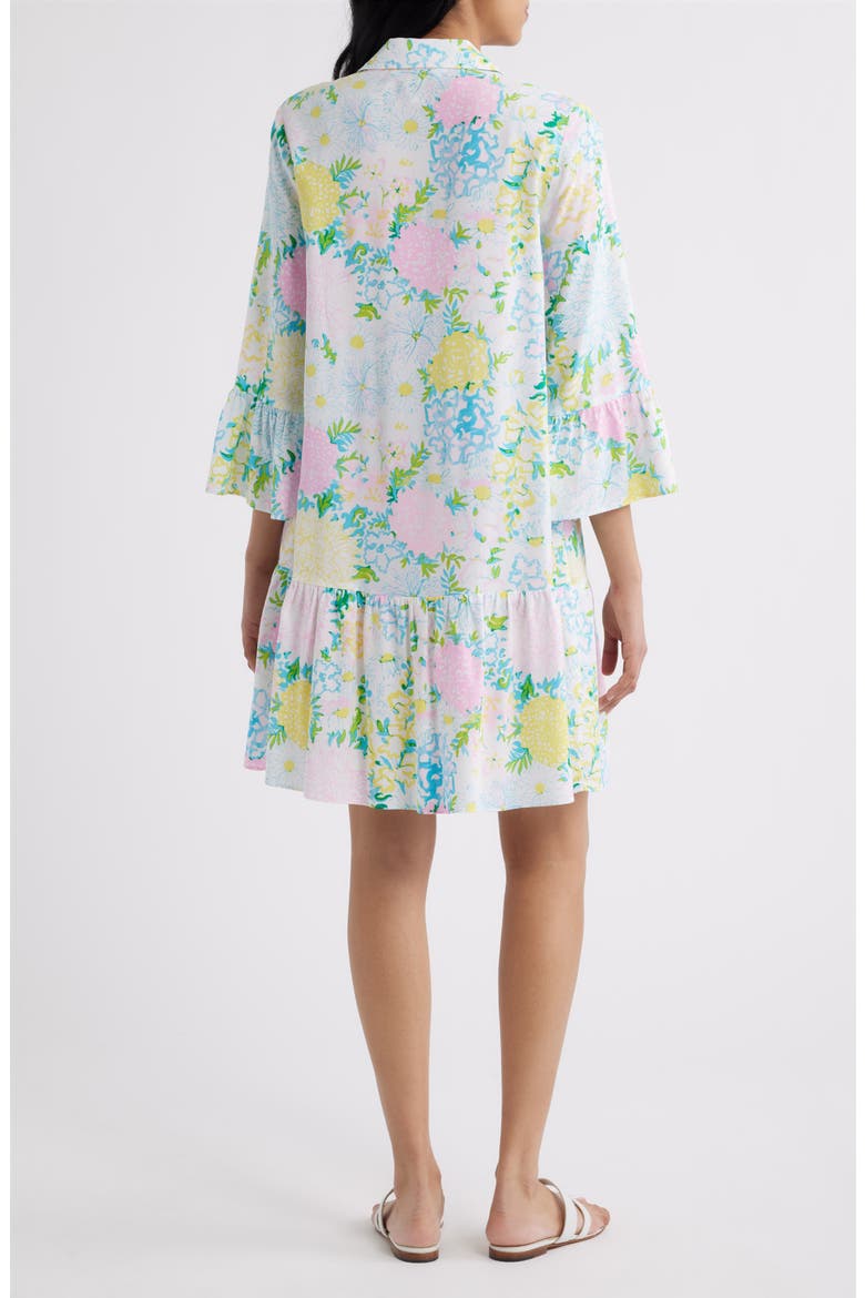 Rayanna Floral Print Tunic Dress, Alternate, color, MULTI LILLY GARDEN