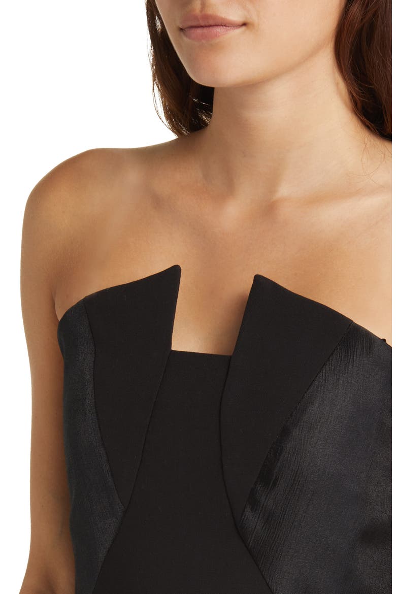 Lena Strapless Cocktail Dress, Alternate, color, BLACK BLACK