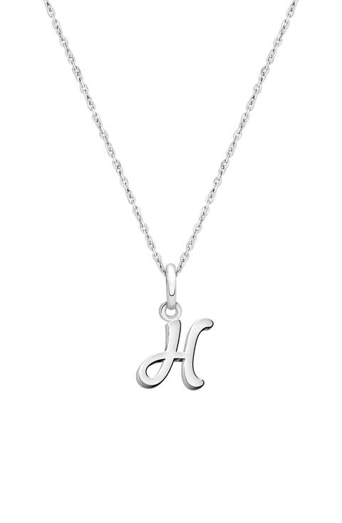 Sterling Silver Initial 12-14" Necklace