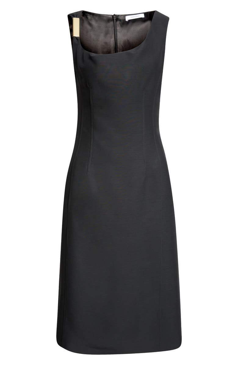 FERRAGAMO Asymmetric Neck Sleeveless Sheath Dress, Alternate, color,