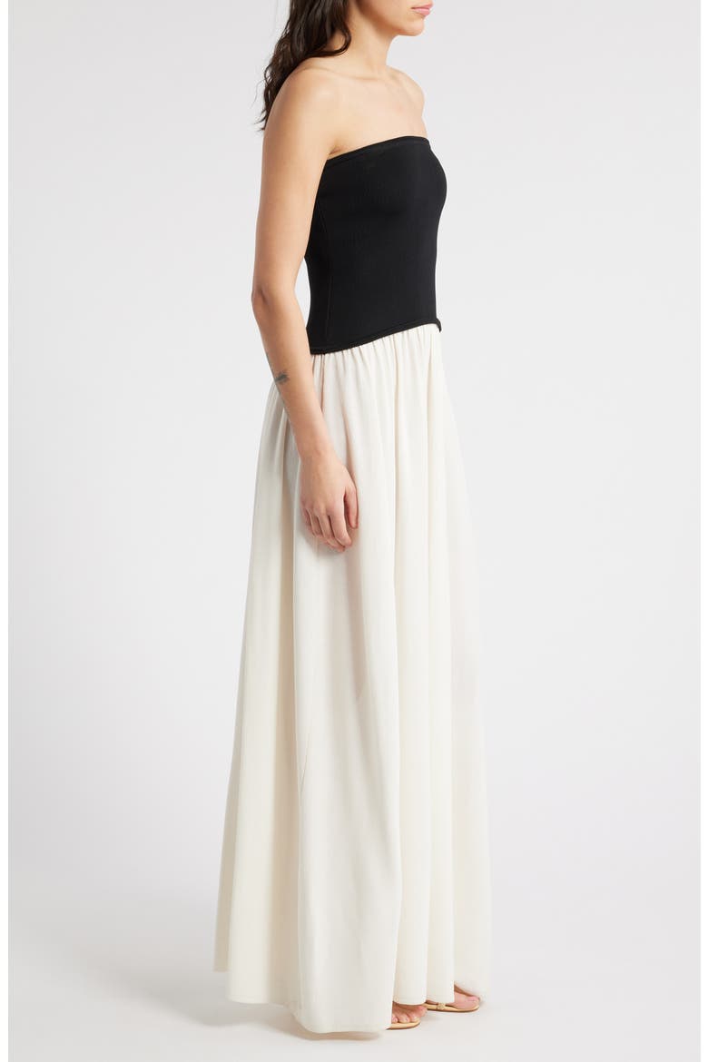 Soglio Strapless Maxi Dress, Alternate, color, BRULE NOIR