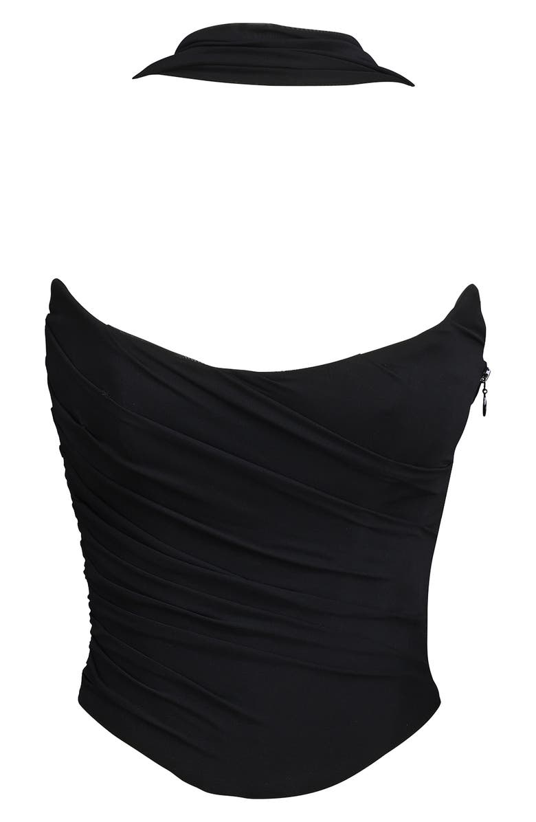 Hallie Strapless Corset Top with Scarf