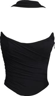 HOUSE OF CB Hallie Strapless Corset Top with Scarf