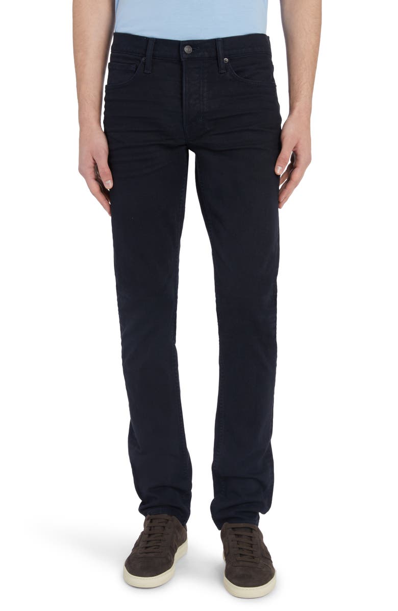 TOM FORD Stay Press Slim Fit Jeans, Main, color, Navy