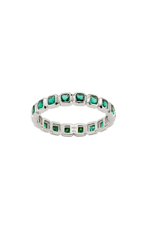 Cubic Zirconia Eternity Birthstone Ring