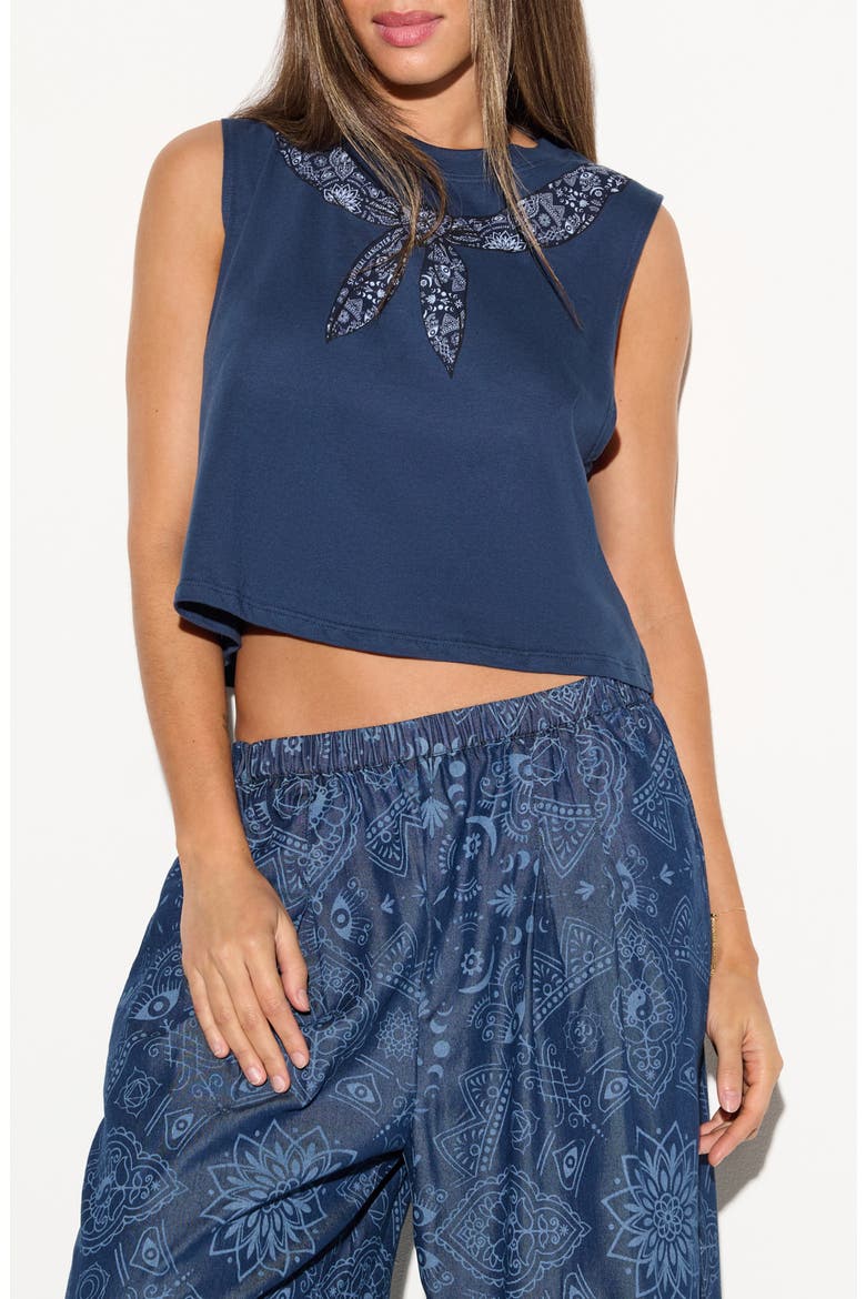 Mandala Wrap Spirit Tank, Main, color, INDIGO