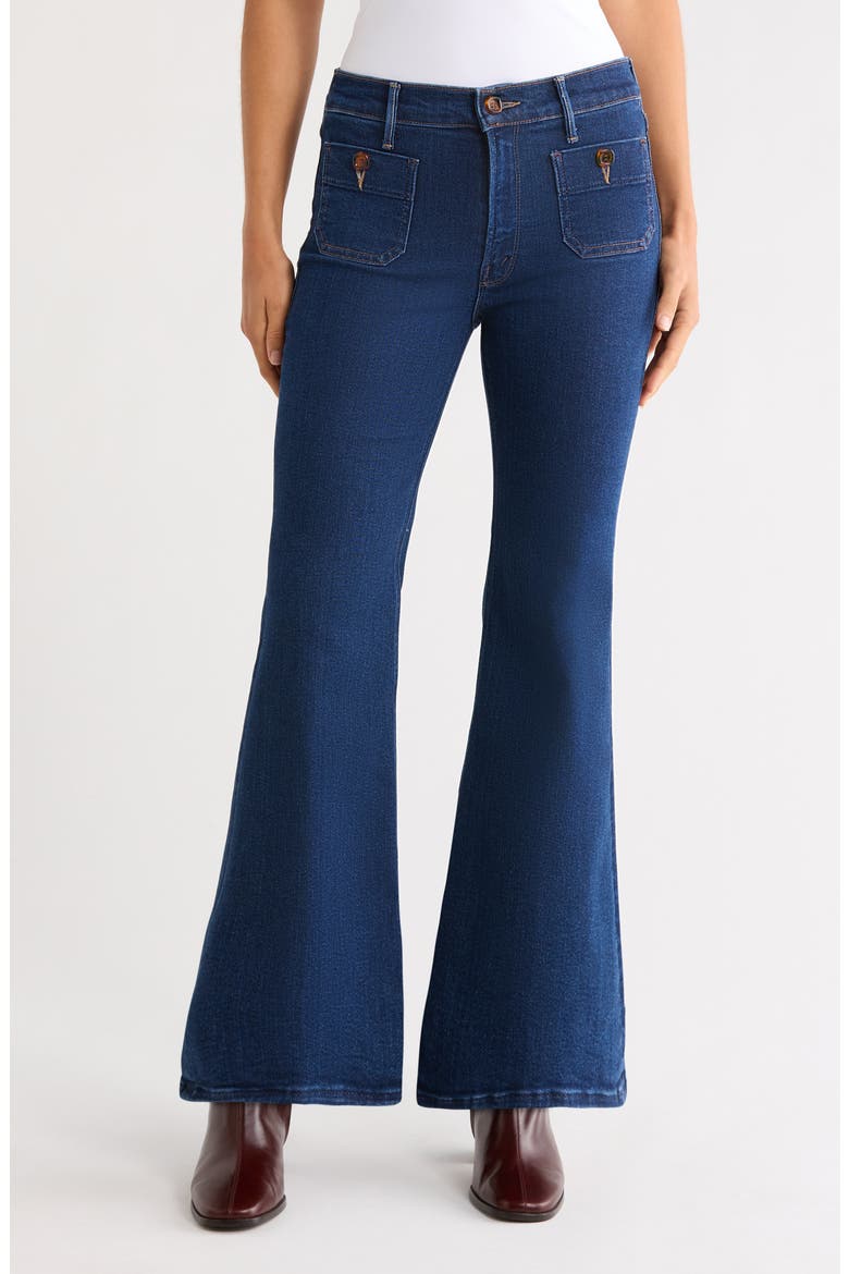 The Patch Pocket Doozy Flare Jeans, Main, color, RETROGRADE RODEO