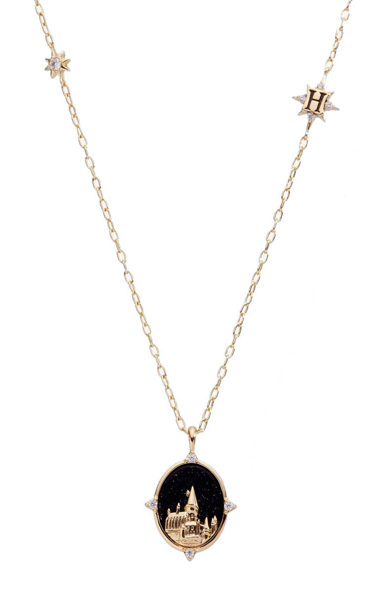 Alex and Ani Harry Potter Hogwarts Pendant Necklace, Main, color, Gold