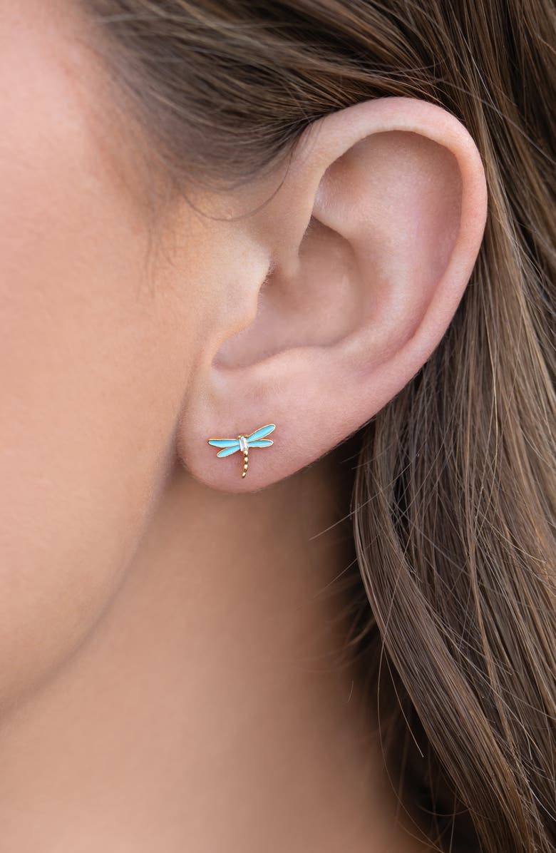 Girls Crew Dragonfly Stud Earrings, Alternate, color, Gold