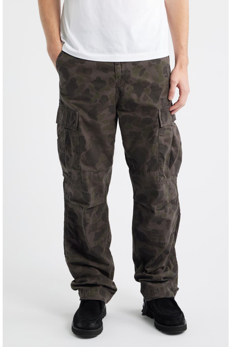Camo Cotton Duck Cargo Pants, Main, color, CAMO DUCK / PORPH