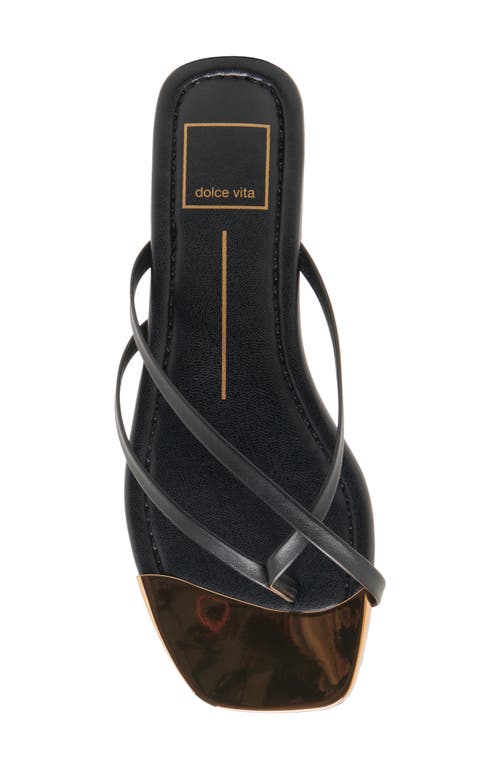Dolce Vita Laguna Flip Flop In Black Leather