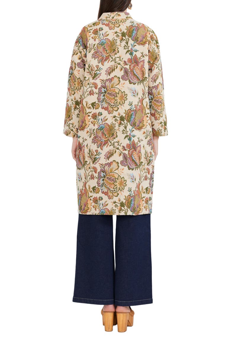 Janean Midi Jacket, Alternate, color, Rainbow Floral Jacquard