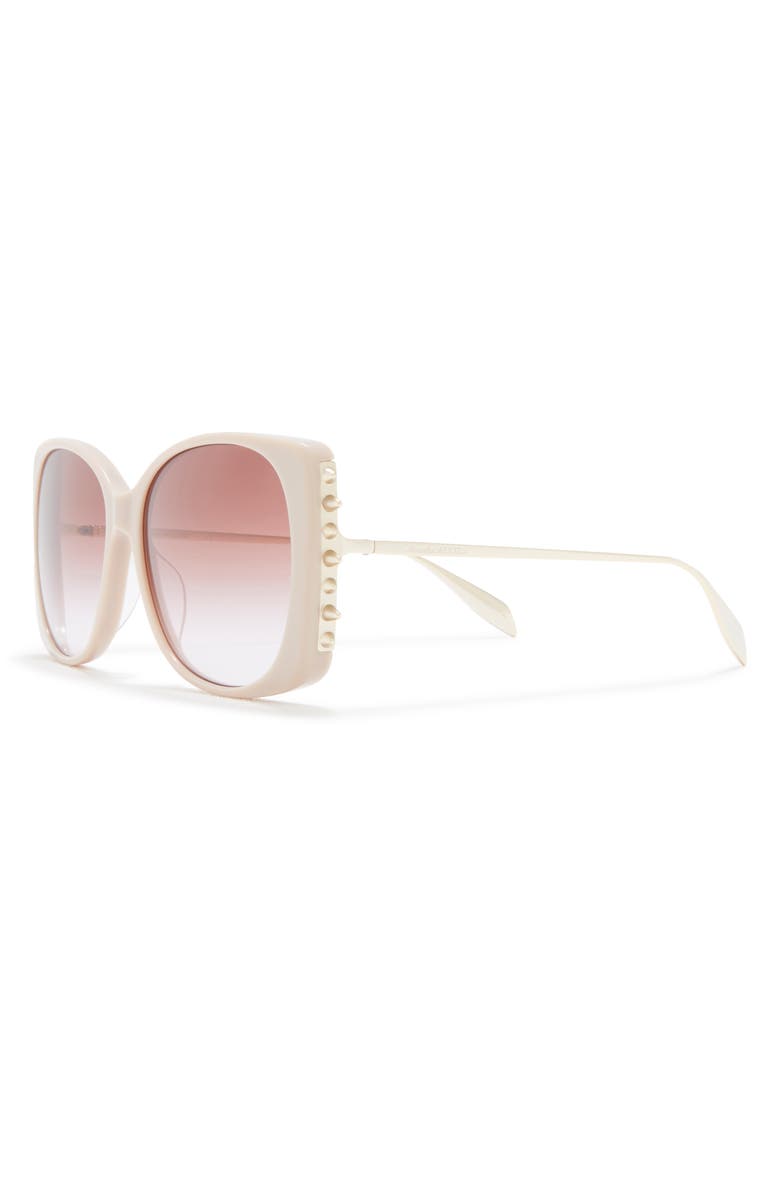 McQueen 59mm Oversize Square Sunglasses, Alternate, color, 