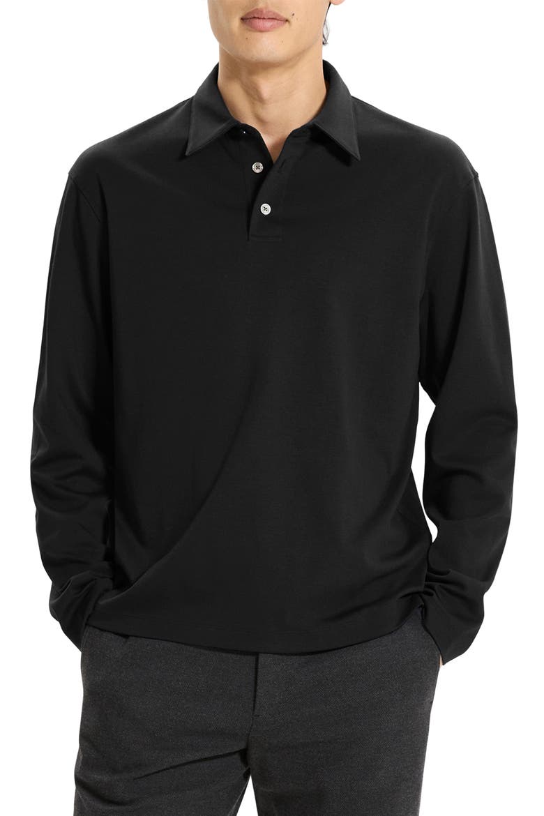 City Relaxed Long Sleeve Cotton Polo (Men) | Nordstrom