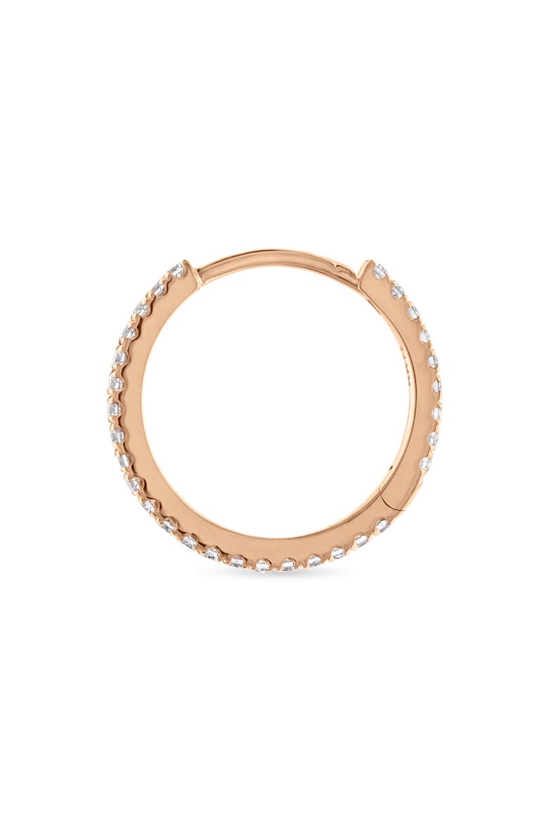 Diamond Eternity Single Clicker Hoop Earring, Alternate, color, ROSE GOLD