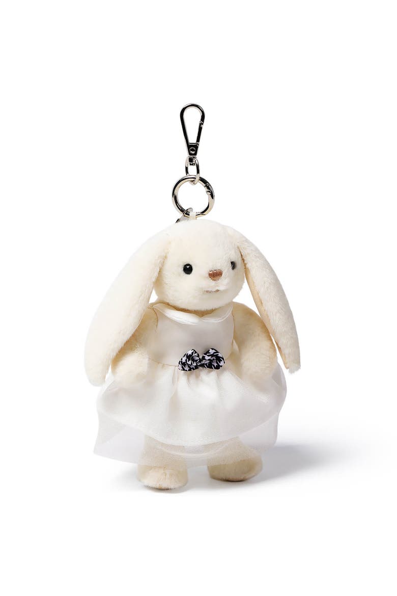 Smiling Leveret Bunny Plush Bag Charm, Alternate, color, Multicolored