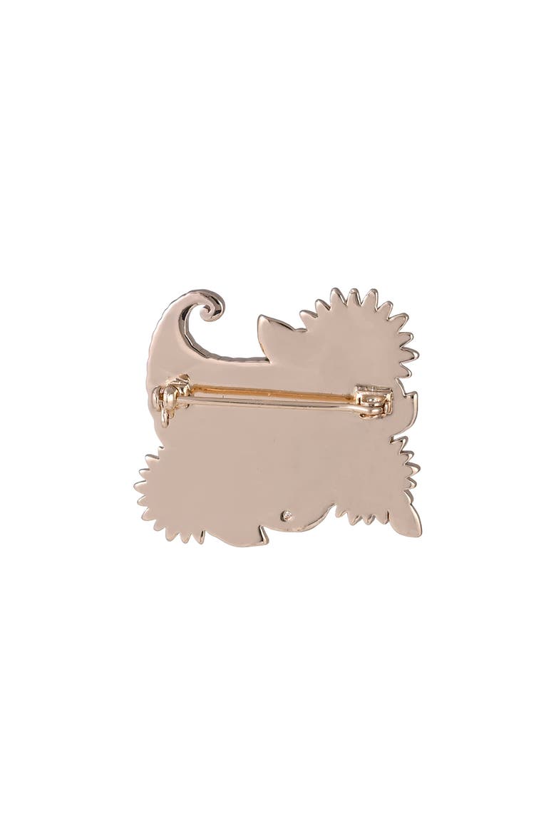 Enamel and Stone Cornucopia Pin, Alternate, color, Orange