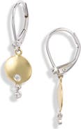 Meira T 14k Gold Diamond Disc Drop Earrings