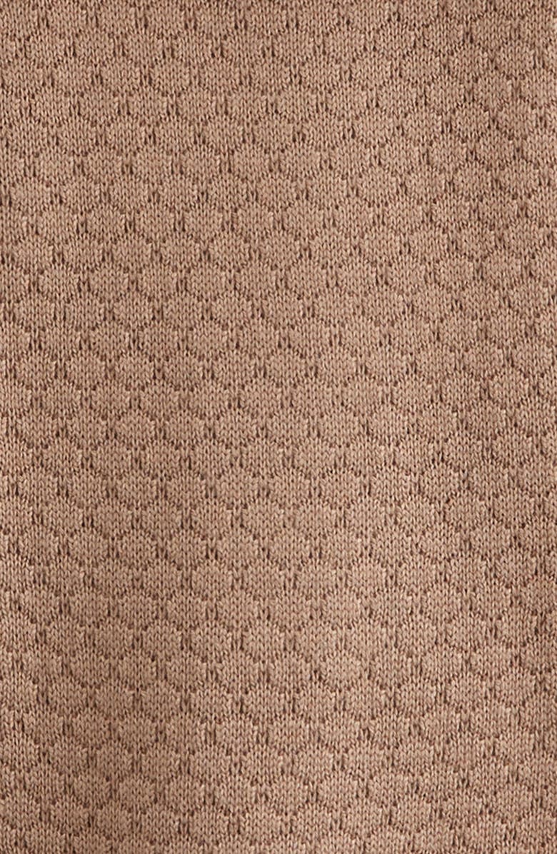 Nordstrom Hooded Bear Pointelle Sweater Romper, Alternate, color, Brown Affogato