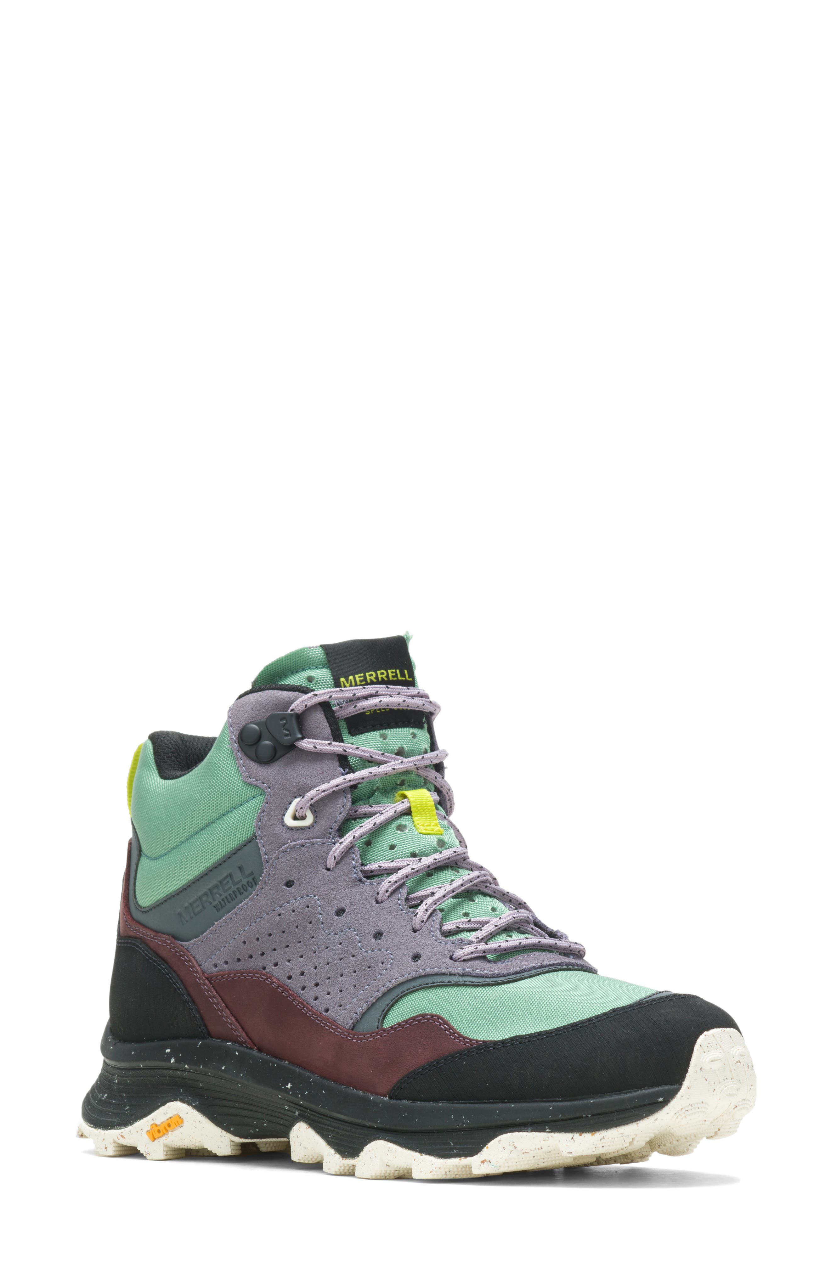 Merrell Speed Solo Mid Waterproof Hiking Boot, Main, color, Jade