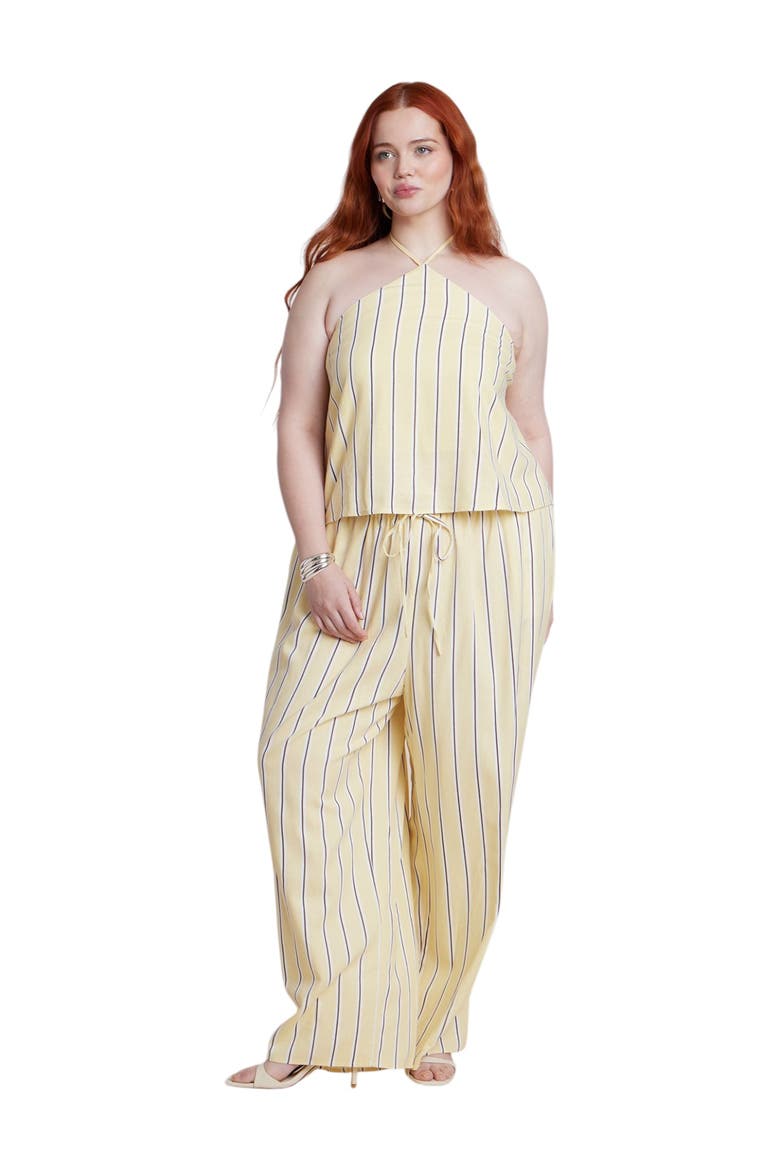 Linen Halter Top, Alternate, color, SUNLIGHT STRIPE