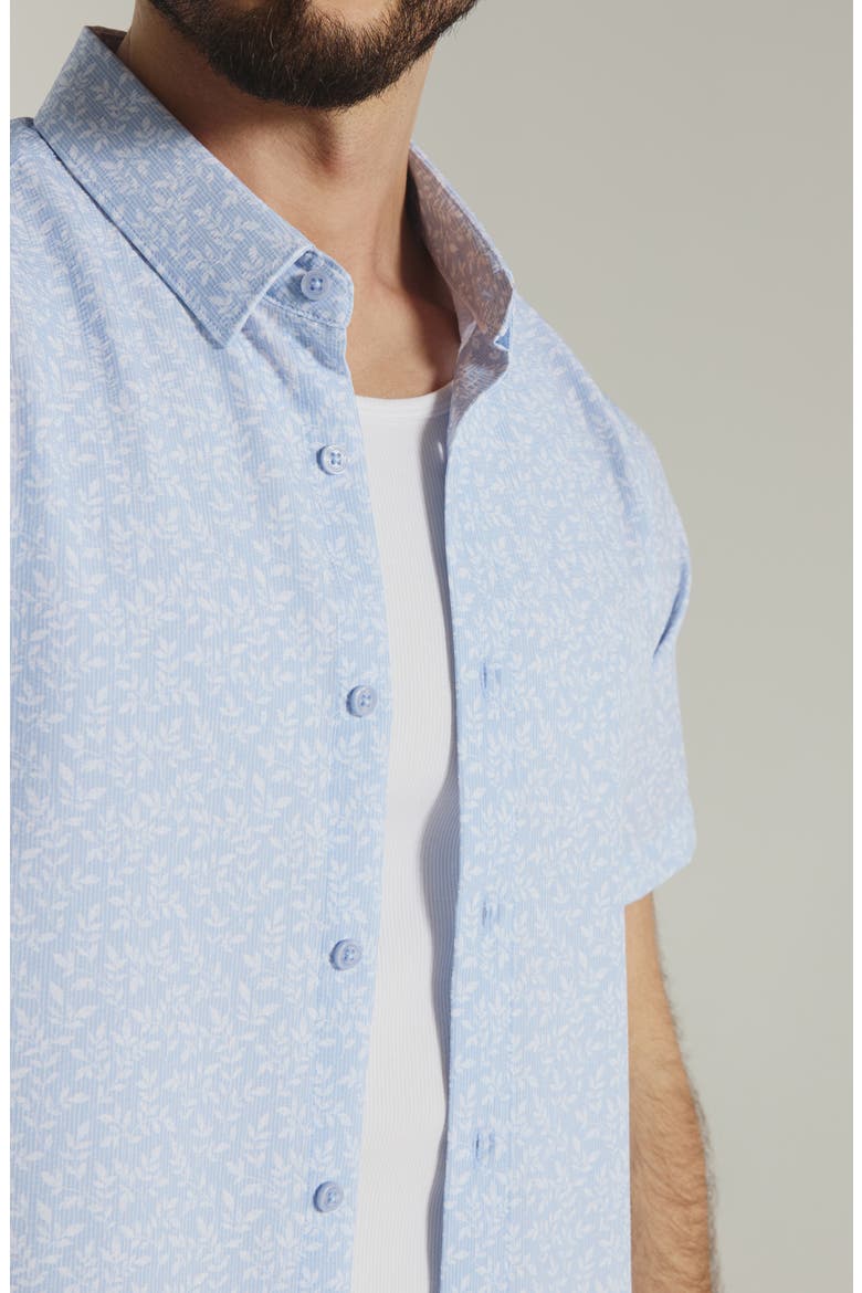 Kai Short Sleeve Button-Down Shirt, Alternate, color, DUSTY BLUE