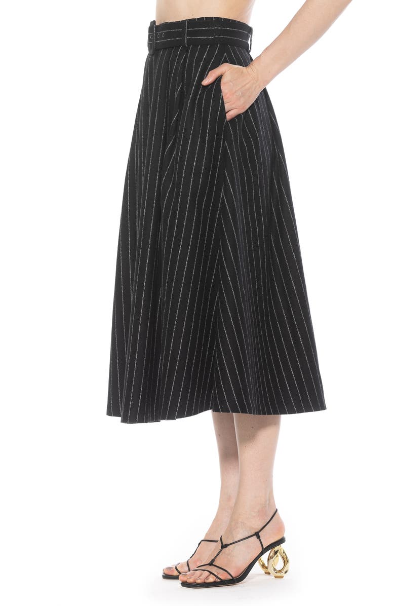 Alexia Admor Belted A-Line Midi Skirt, Alternate, color, 